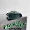 Bottega Veneta Long Clutch Andiamo With Handle Intrecciato leather bag Emerald green with metallic knot closure 2024