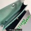 Bottega Veneta Long Clutch Andiamo With Handle Intrecciato leather bag Emerald green with metallic knot closure 2024