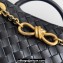 Bottega Veneta Small Andiamo Intrecciato leather top handle Bag Black With Chain 2024