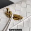 Bottega Veneta Andiamo Large Flap Wallet White with metallic knot closure 2024