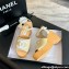 Chanel Fabric & Patent Calfskin Sandals G45555 Beige 2024