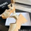 Chanel Fabric & Patent Calfskin Sandals G45555 Beige 2024
