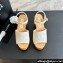 Chanel Fabric & Patent Calfskin Sandals G45555 White 2024