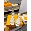 Louis Vuitton Heel 9cm Platform 6cm Calf leather LV Isola Wedge Sandals White 2024