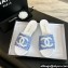Chanel Tweed & Patent Calfskin Mules G45555 Blue 2024