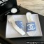 Chanel Tweed & Patent Calfskin Mules G45555 Blue 2024