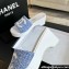 Chanel Tweed & Patent Calfskin Mules G45555 Blue 2024