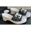 Chanel Tweed & Patent Calfskin Mules G45555 Black 2024