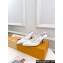 Louis Vuitton Heel 6.5cm Lace Sparkle Slingback Pumps White 2024