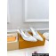 Louis Vuitton Heel 6.5cm Lace Sparkle Slingback Pumps White 2024