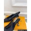 Louis Vuitton Heel 6.5cm Lace Sparkle Slingback Pumps Black 2024
