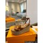 Louis Vuitton Heel 9cm Platform 6cm Calf leather LV Isola Wedge Sandals Brown 2024