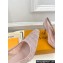 Louis Vuitton Heel 9.5cm Lace Sparkle Slingback Pumps Nude 2024