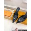 Louis Vuitton Heel 7cm Glazed calf leather Stellar Mules Black 2024