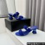 Chanel Kid Suede & Imitation Pearls Mules G45685 Blue 2024