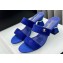 Chanel Kid Suede & Imitation Pearls Mules G45685 Blue 2024