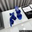 Chanel Kid Suede & Imitation Pearls Mules G45685 Blue 2024