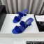 Chanel Kid Suede & Imitation Pearls Mules G45685 Blue 2024