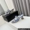 Chanel Kid Suede & Imitation Pearls Mules G45685 Gray 2024