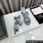Chanel Kid Suede & Imitation Pearls Mules G45685 Gray 2024