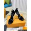 Louis Vuitton PVC Heel 10cm Silhouette Sandals in Velvet Black 2024