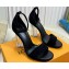 Louis Vuitton PVC Heel 10cm Silhouette Sandals in Velvet Black 2024