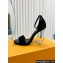 Louis Vuitton PVC Heel 10cm Silhouette Sandals in Velvet Black 2024