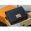 Louis Vuitton Calf leather and Monogram canvas Victorine On My Side Wallet M82640 Black 2024