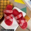 Louis Vuitton Damier pattern Men's Mules Red 2024