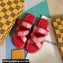 Louis Vuitton Damier pattern Men's Mules Red 2024