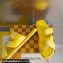 Louis Vuitton Damier pattern Men's Mules Yellow 2024