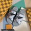 Louis Vuitton Damier pattern Men's Mules Gray 2024