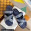 Louis Vuitton Damier pattern Men's Mules Blue 2024