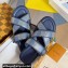 Louis Vuitton Damier pattern Men's Mules Blue 2024