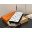 Louis Vuitton Monogram Shadow calfskin leather Zippy Vertical Wallet M83381 White/Navy 2024