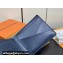 Louis Vuitton Monogram Shadow calfskin leather Multiple Wallet M83379 Ink Blue/White 2024