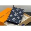 Louis Vuitton Monogram Shadow calfskin leather Pocket Organizer Wallet M83378 Ink Blue/White 2024