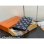 Louis Vuitton Monogram Shadow calfskin leather Brazza Wallet Ink Blue/White 2024