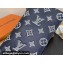 Louis Vuitton Monogram Shadow calfskin leather Brazza Wallet Ink Blue/White 2024
