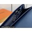 Louis Vuitton Monogram Shadow calfskin leather Brazza Wallet Ink Blue/White 2024