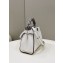 Fendi iconic Peekaboo Mini Bag White/Python Selleria with topstitches 2024