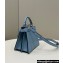 Fendi Peekaboo ISeeU Petite Bag in nappa Leather Light Blue 2024