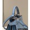Fendi Peekaboo ISeeU Petite Bag in nappa Leather Light Blue 2024