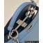 Fendi Peekaboo ISeeU Petite Bag in nappa Leather Light Blue 2024