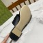 Gucci Women's Interlocking G cut-out thong slide sandals 782411 Black 2024