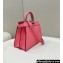 Fendi Peekaboo ISeeU Small Bag Pink Selleria with 556 hand-sewn stitches 2024