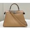 Fendi Peekaboo ISeeU Small Bag Beige Selleria with 556 hand-sewn stitches 2024
