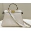 Fendi Peekaboo ISeeU Small Bag White Selleria with 556 hand-sewn stitches 2024
