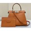 Fendi Peekaboo ISeeU Medium Bag Brown Selleria with oversized topstitching 2024