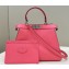Fendi Peekaboo ISeeU Medium Bag Pink Selleria with oversized topstitching 2024